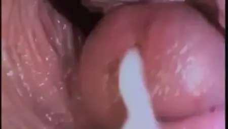 Камера внутри вагины показывает извержение спермы